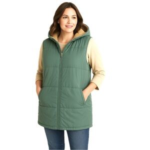 BTFBM, NWT Green Puffer Vest Reversible with Shearling Lining, Size XL